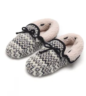 Comemore Autumn Winter New Year Ladies Home Flat Shoes Christmas Warm Indoor Non Slip Cotton Knitting Slipper Fluffy Wom