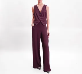 Tensione in-Completo gilet e pantalone - melanzana